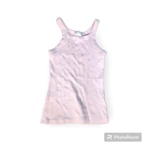 H&M Pink Ribbed Tank Top Small
